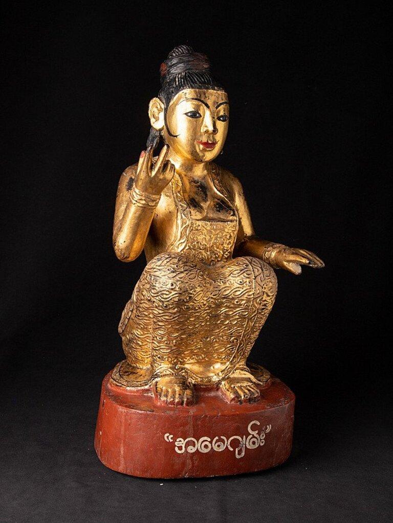 Antique Burmese Nat Statue from Burma For Sale 5