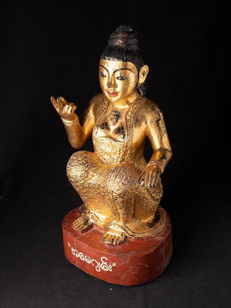 Antique Burmese Nat Statue from Burma For Sale 8
