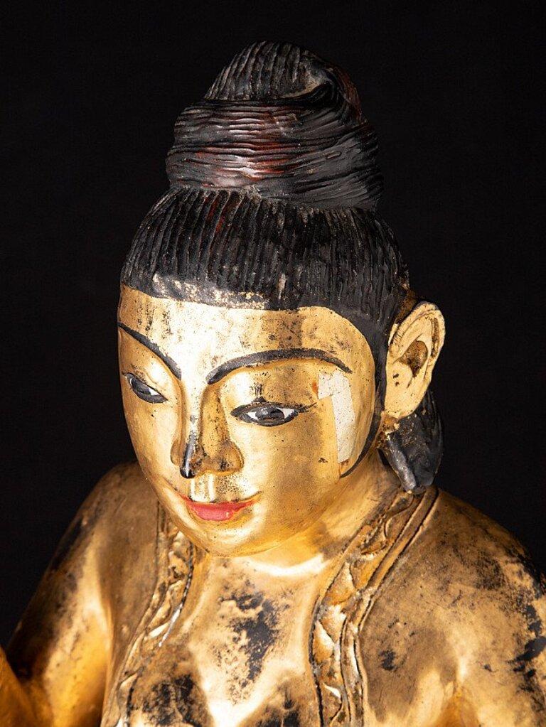 Antique Burmese Nat Statue from Burma For Sale 9