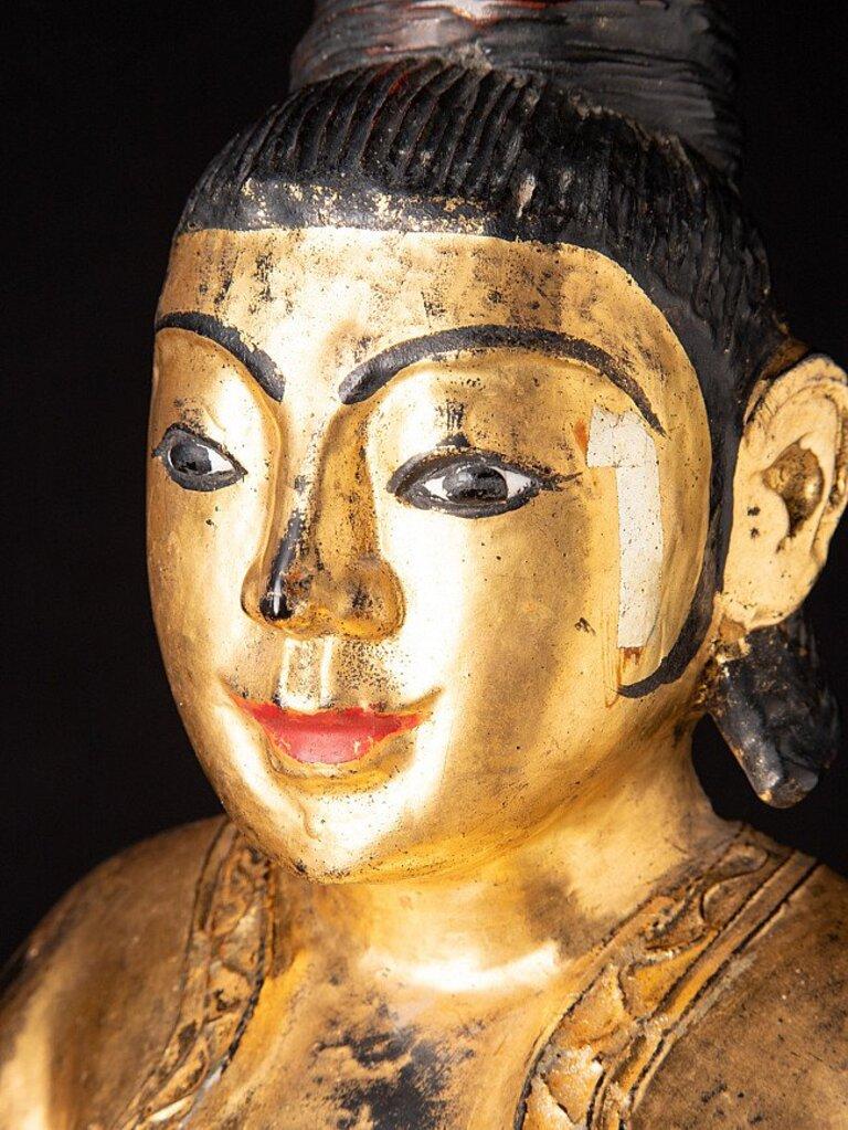Antique Burmese Nat Statue from Burma For Sale 10