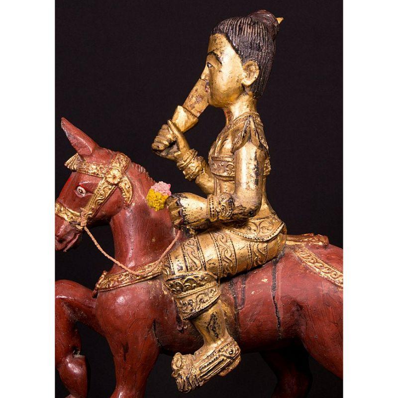 Antique Burmese Nat Statue from Burma For Sale 13
