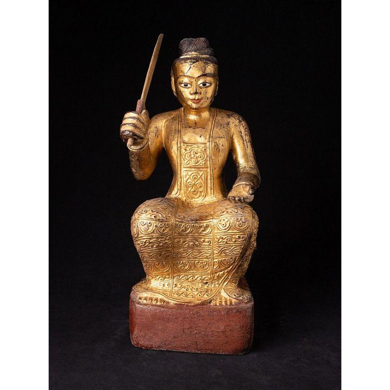 Antique Burmese Nat Statue from Burma For Sale 14