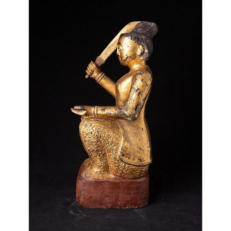 Ancienne statue Nat birmane de Birmanie Bon état - En vente à DEVENTER, NL