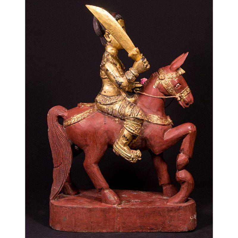 Estatua birmana antigua de Nat de Birmania Madera en venta