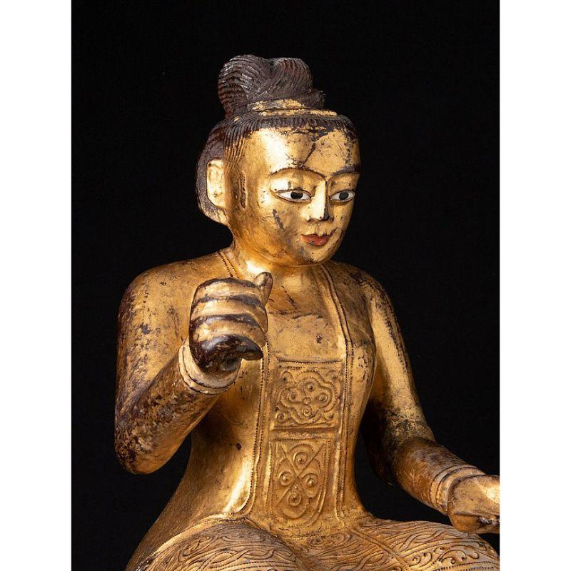 Antique Burmese Nat Statue from Burma For Sale 1