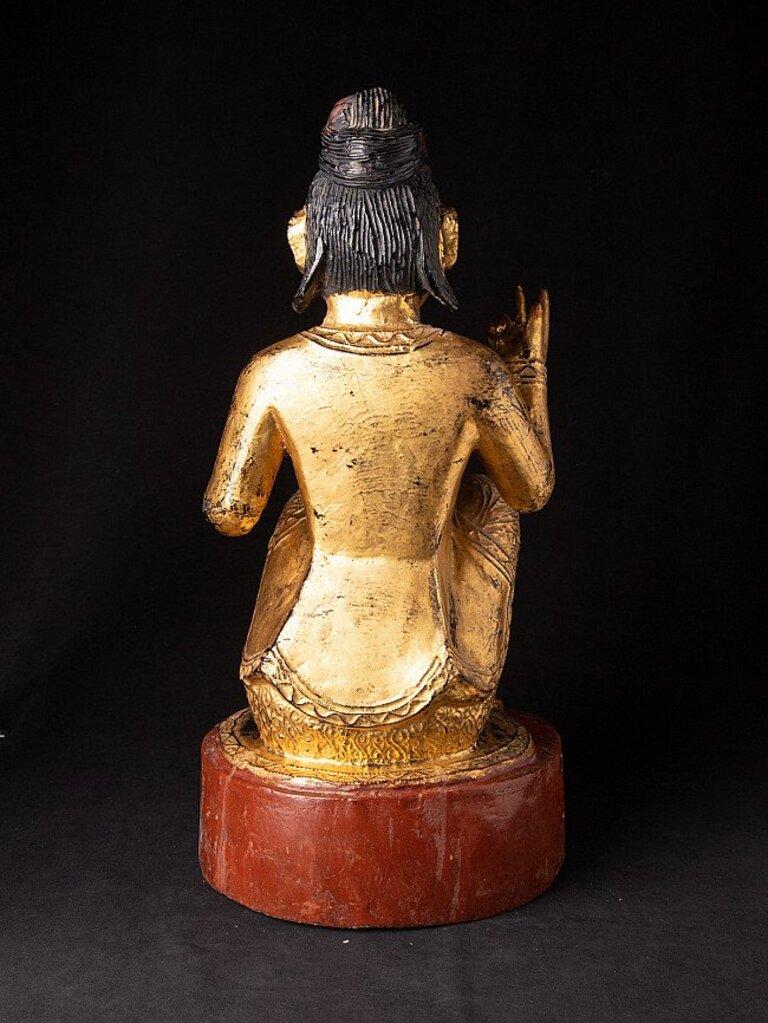 Antique Burmese Nat Statue from Burma For Sale 3