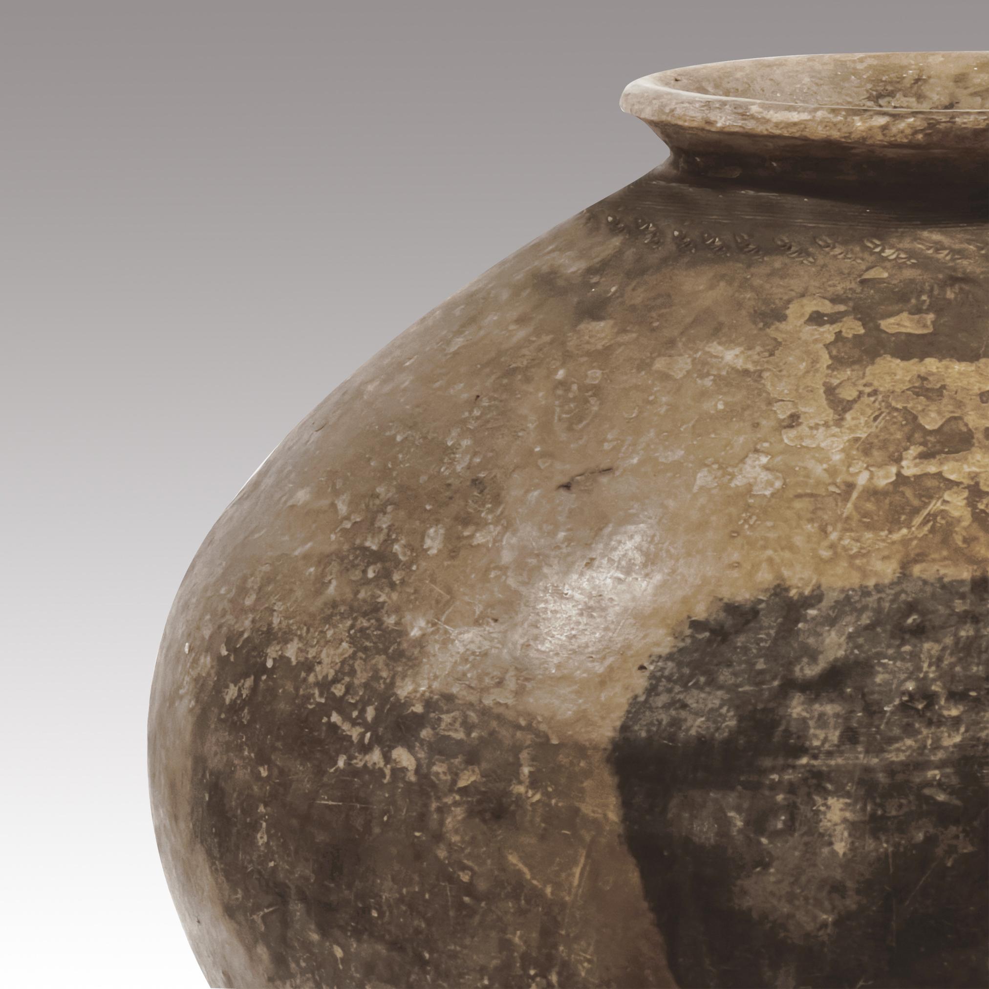 Antique Burmese Organic Clay Terracotta Pot For Sale 2