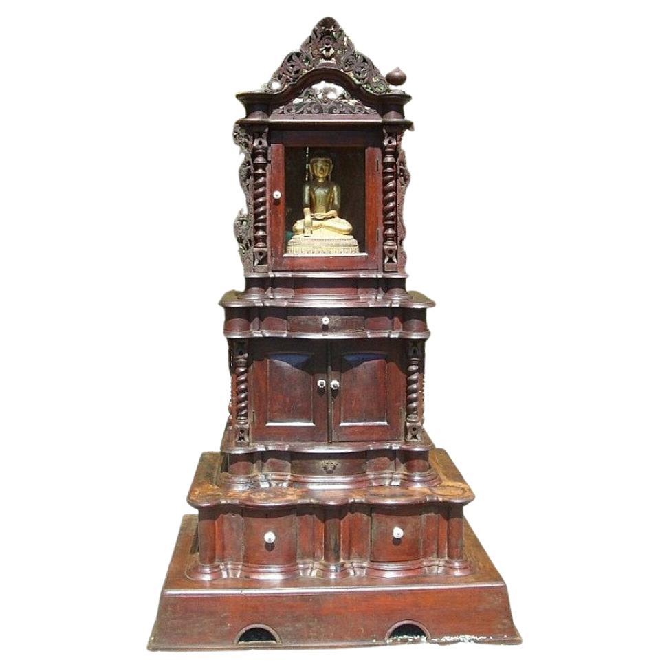 Antique Burmese Puja Mandir from Burma For Sale