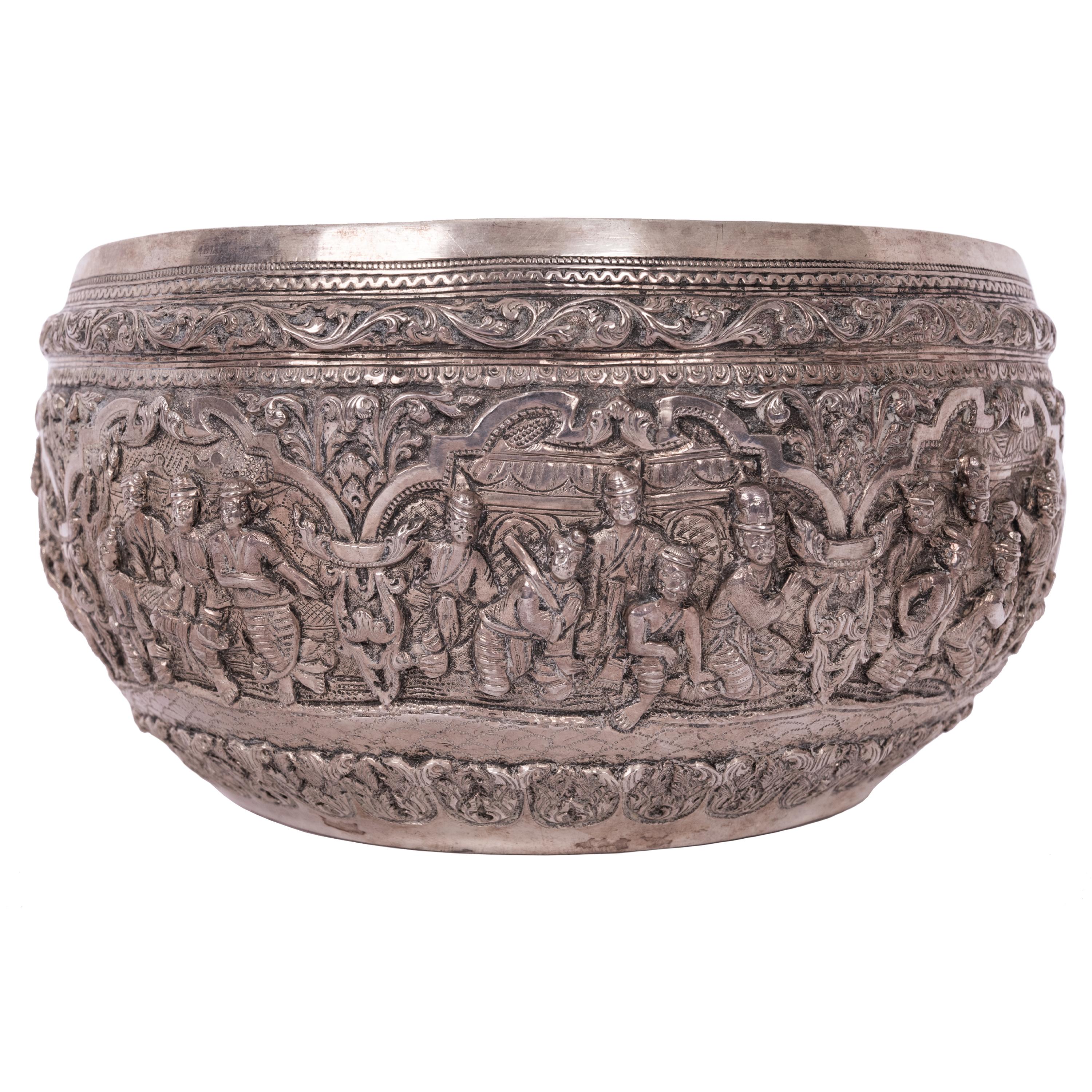 burmese silver bowl