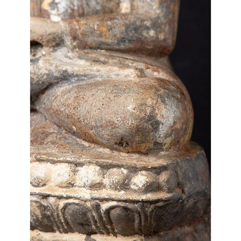 Antique Burmese Sandstone Buddha Statue from Burma For Sale 10