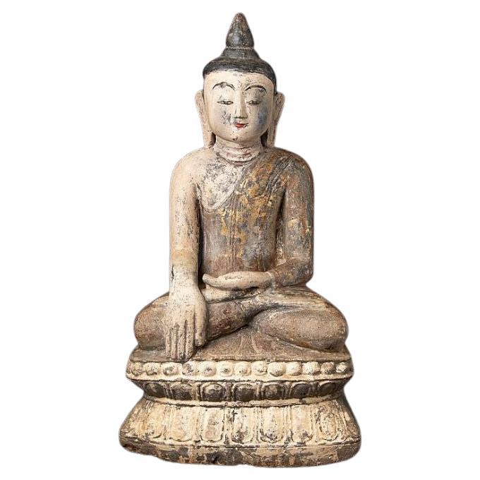 Antique Burmese Sandstone Buddha Statue from Burma For Sale