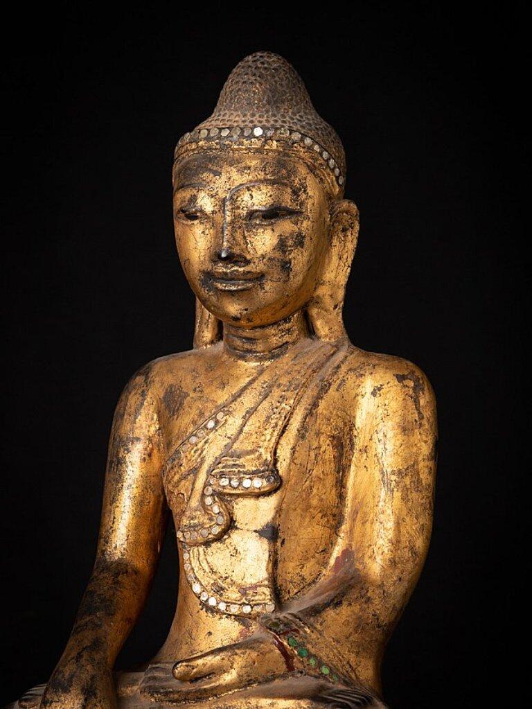 Antique Burmese Shan Buddha from Burma For Sale 6