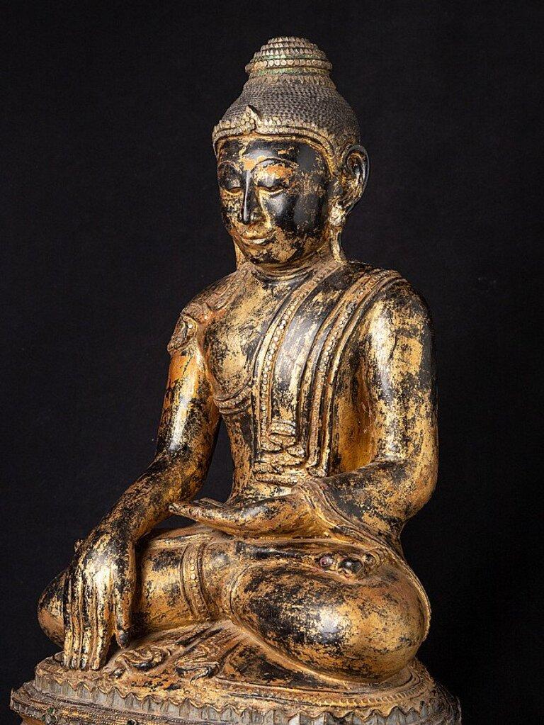 Antiker burmesischer Shan-Buddha aus Burma im Angebot 5