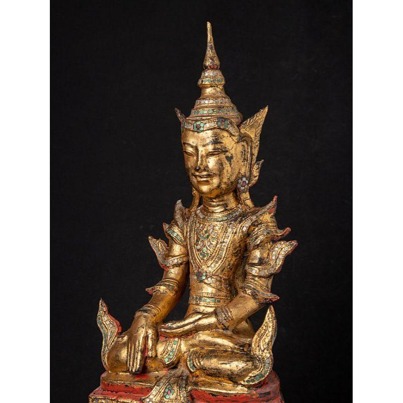 Antiker burmesischer Shan-Buddha aus Burma im Angebot 5