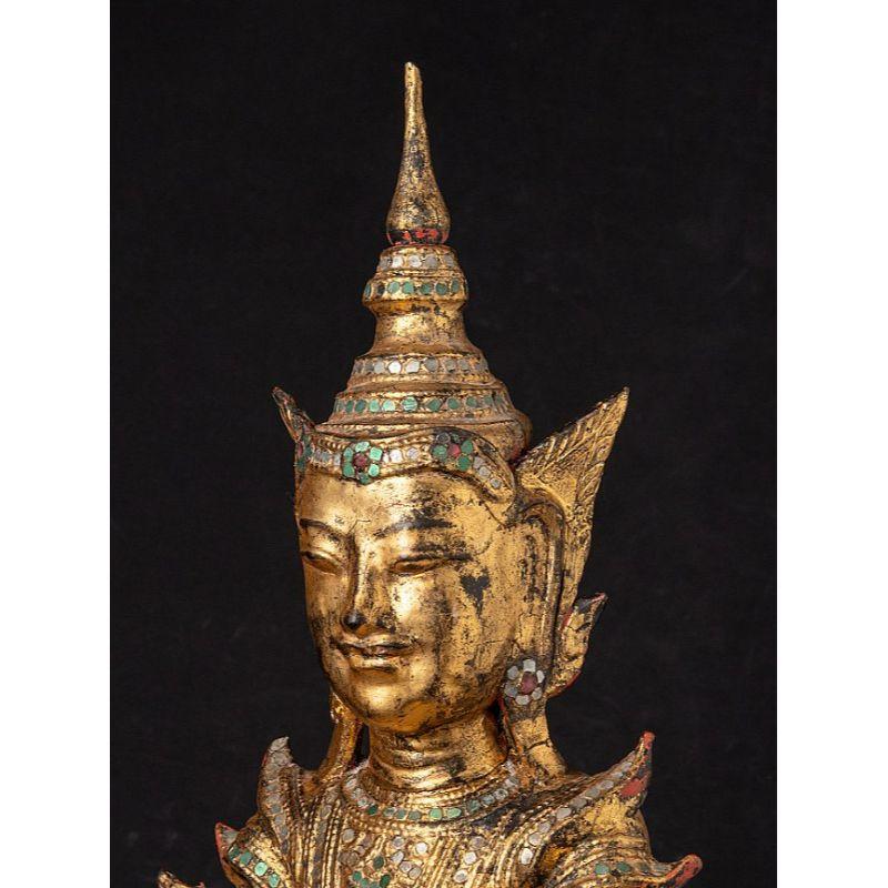 Antiker burmesischer Shan-Buddha aus Burma im Angebot 6