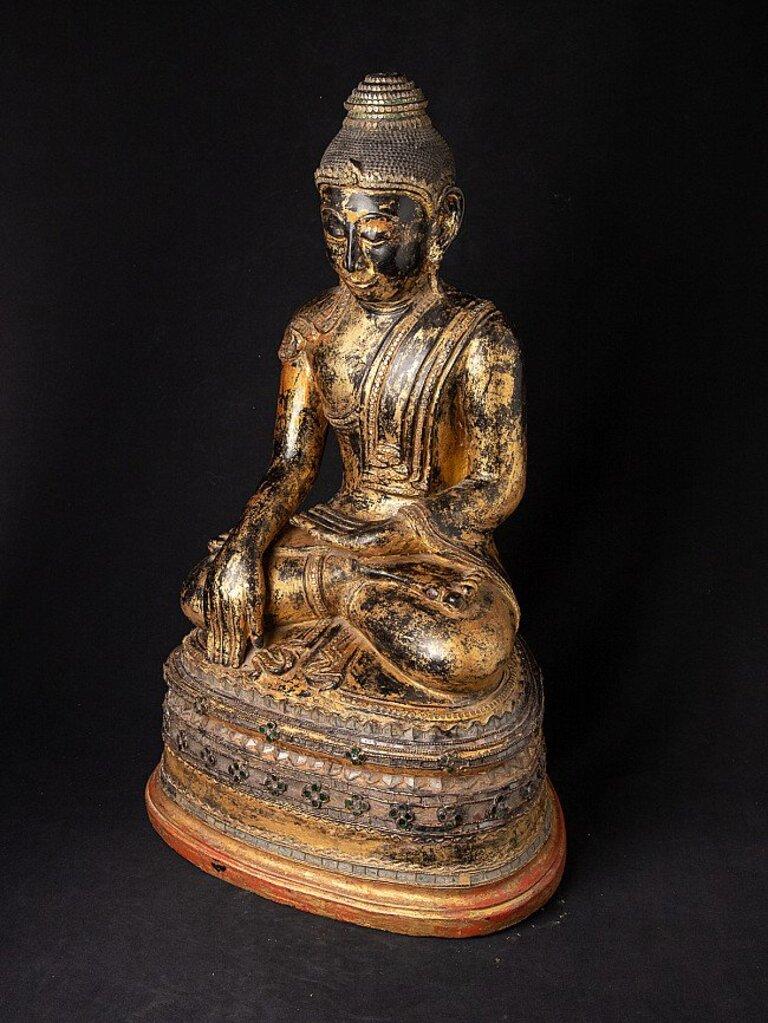 Antiker burmesischer Shan-Buddha aus Burma im Angebot 7