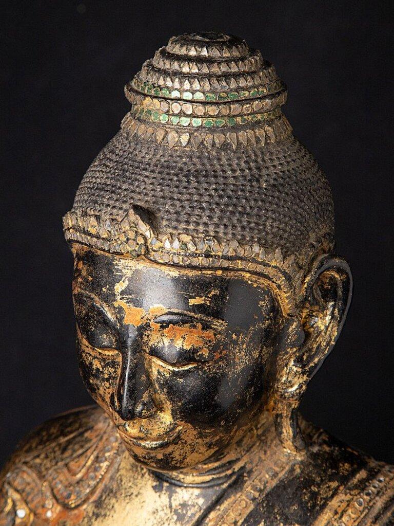 Antiker burmesischer Shan-Buddha aus Burma im Angebot 8