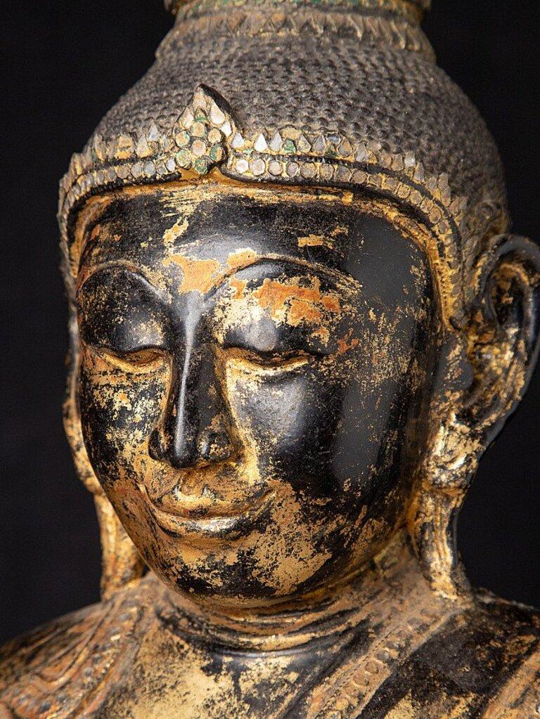 Antiker burmesischer Shan-Buddha aus Burma im Angebot 9