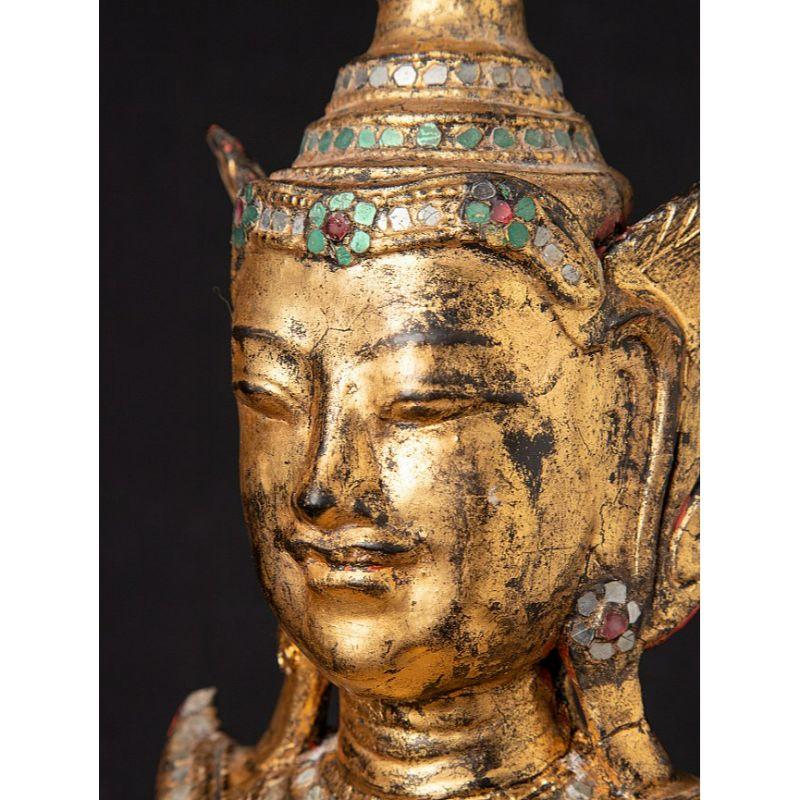 Antique Burmese Shan Buddha from Burma For Sale 11