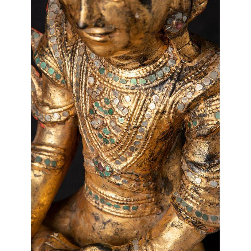 Antique Burmese Shan Buddha from Burma For Sale 12