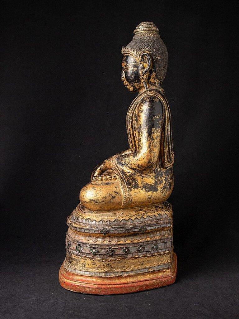 Antiker burmesischer Shan-Buddha aus Burma (Birmanisch) im Angebot