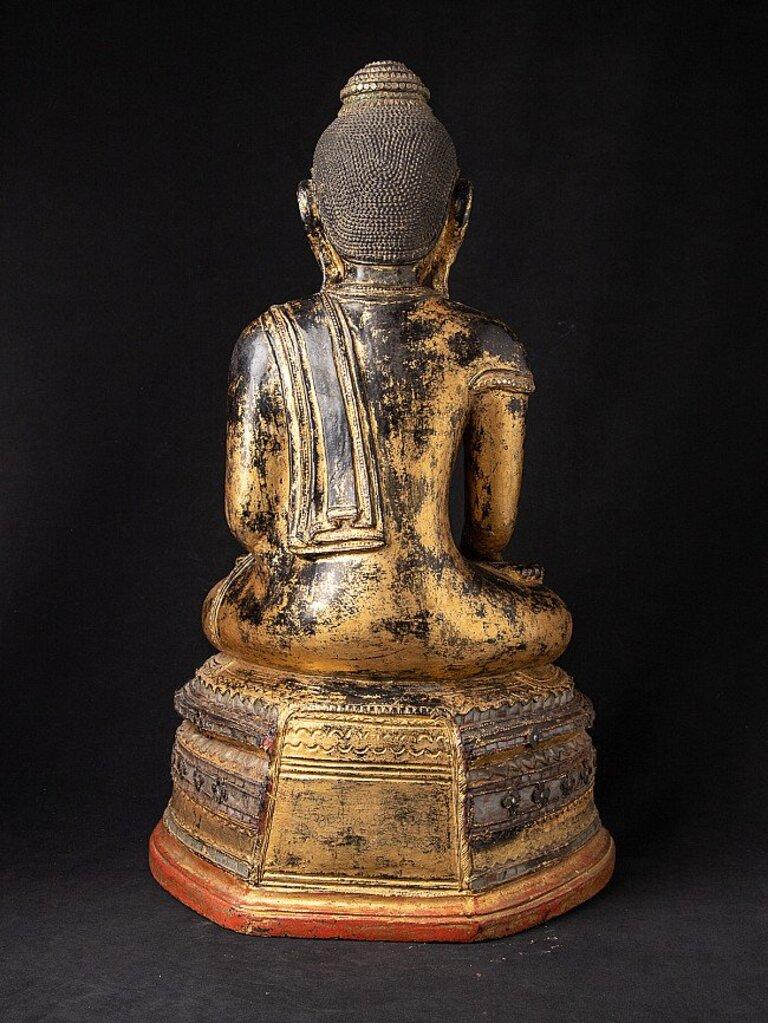 Antiker burmesischer Shan-Buddha aus Burma im Zustand „Gut“ im Angebot in DEVENTER, NL