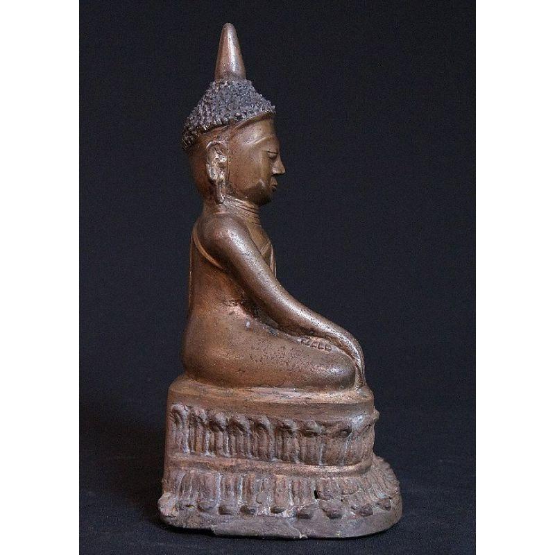 Bronze Antique Burmese Shan Buddha from Burma For Sale