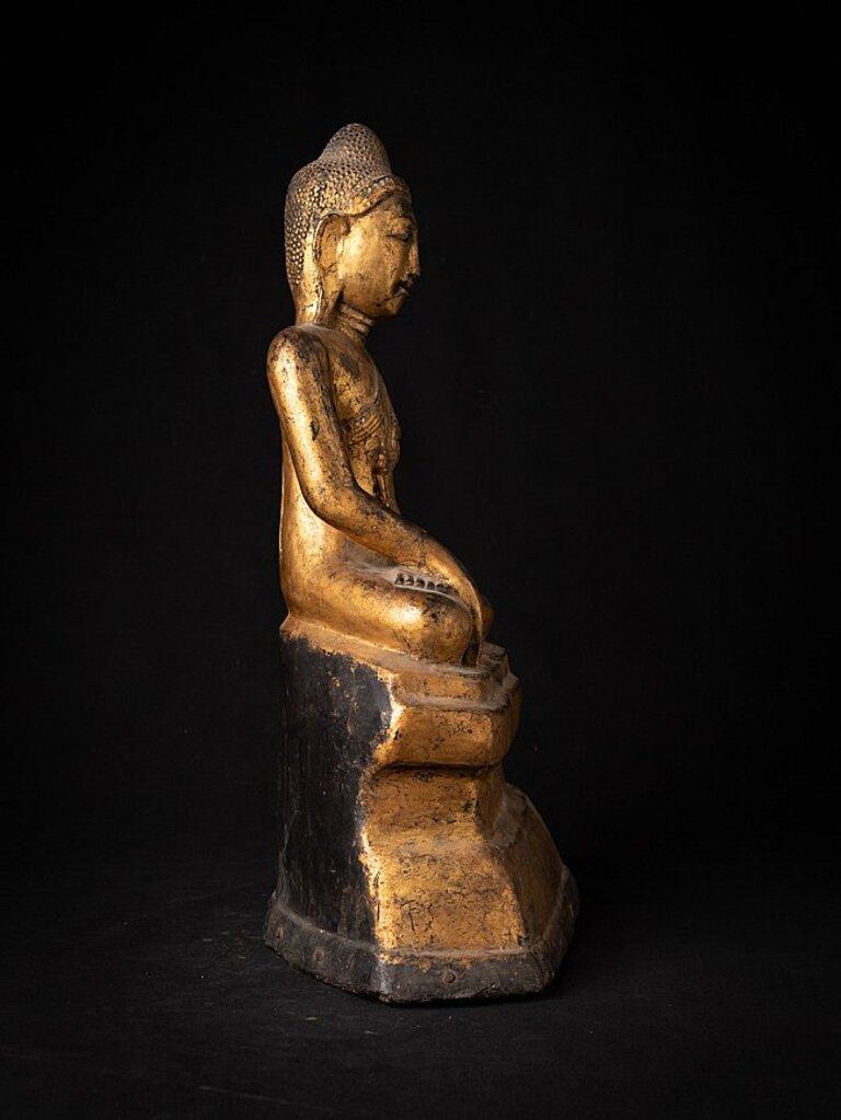 Lacquer Antique Burmese Shan Buddha from Burma For Sale