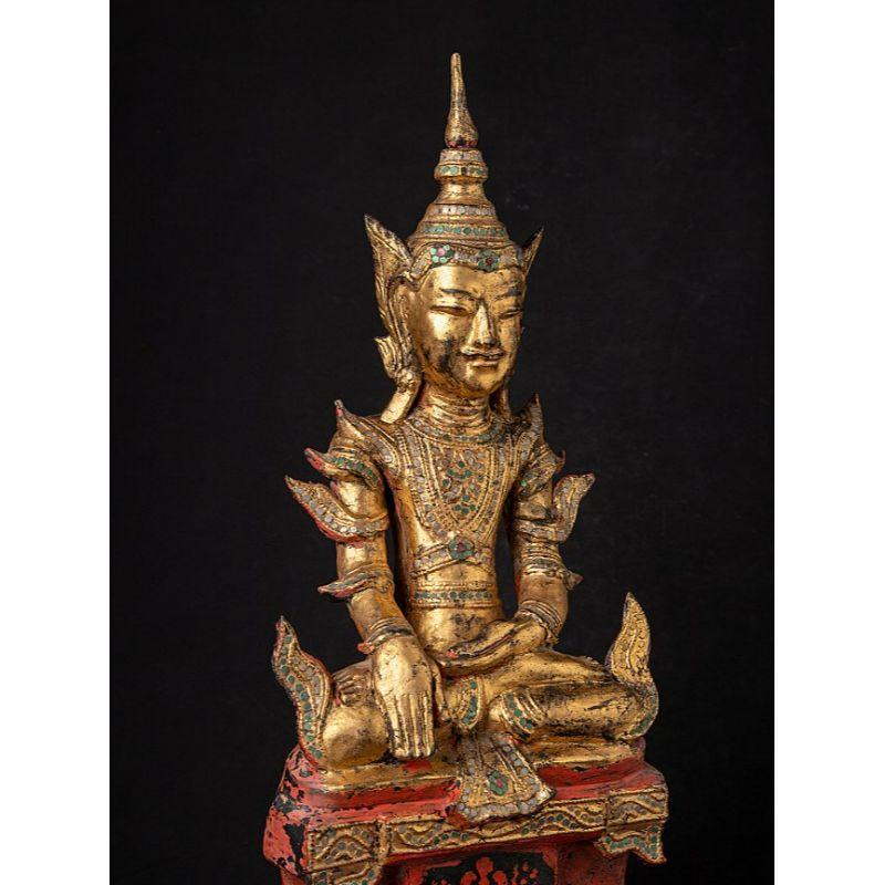 Antiker burmesischer Shan-Buddha aus Burma im Angebot 1
