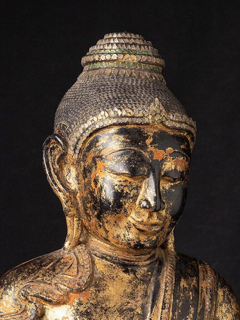 Antiker burmesischer Shan-Buddha aus Burma im Angebot 2