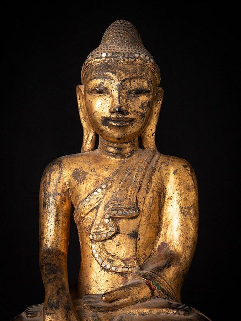 Antique Burmese Shan Buddha from Burma For Sale 4