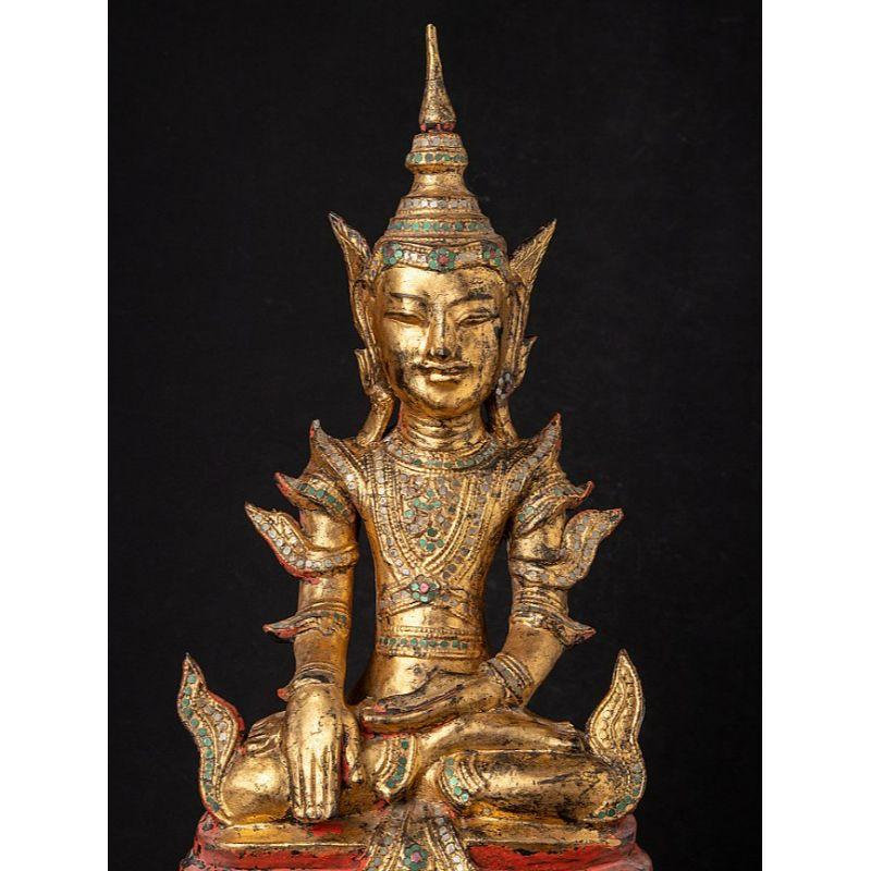 Antiker burmesischer Shan-Buddha aus Burma im Angebot 3