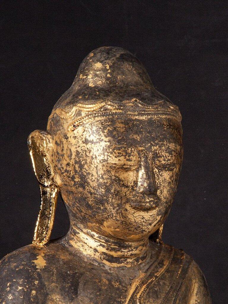 Antike burmesische Shan-Buddha-Statue aus Burma im Angebot 4