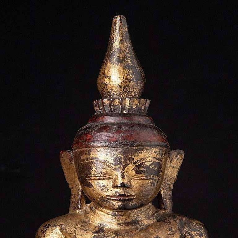 Antique Burmese Shan Buddha Statue from Burma For Sale 6