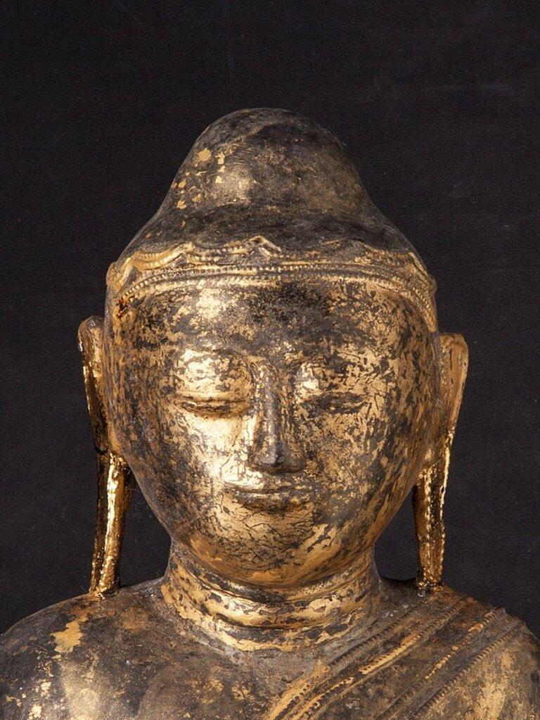 Antike burmesische Shan-Buddha-Statue aus Burma im Angebot 5