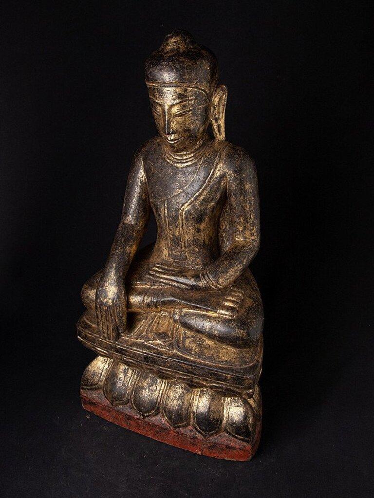 Antike burmesische Shan-Buddha-Statue aus Burma im Angebot 7