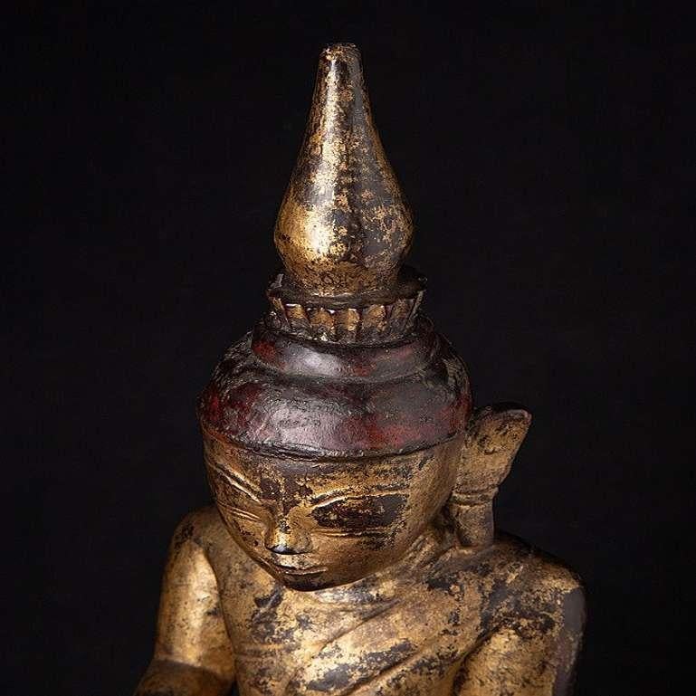 Antique Burmese Shan Buddha Statue from Burma For Sale 9