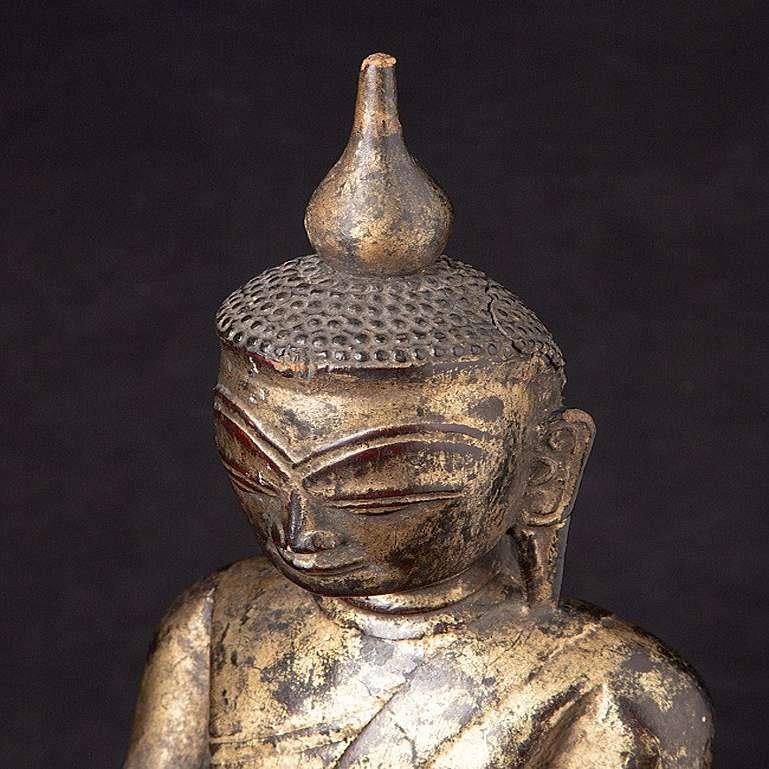 Antique Burmese Shan Buddha Statue from Burma For Sale 9