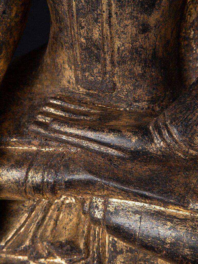 Ancienne statue de Bouddha birman Shan de Birmanie en vente 12