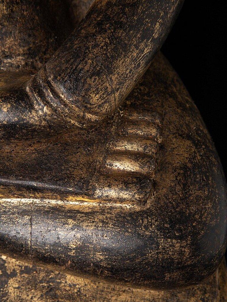 Antike burmesische Shan-Buddha-Statue aus Burma im Angebot 12