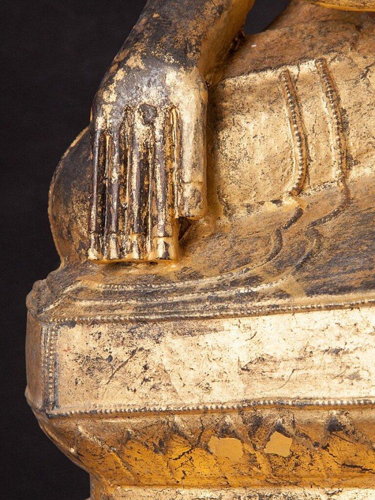 Statue ancienne du Bouddha birman Shan de Birmanie en vente 13