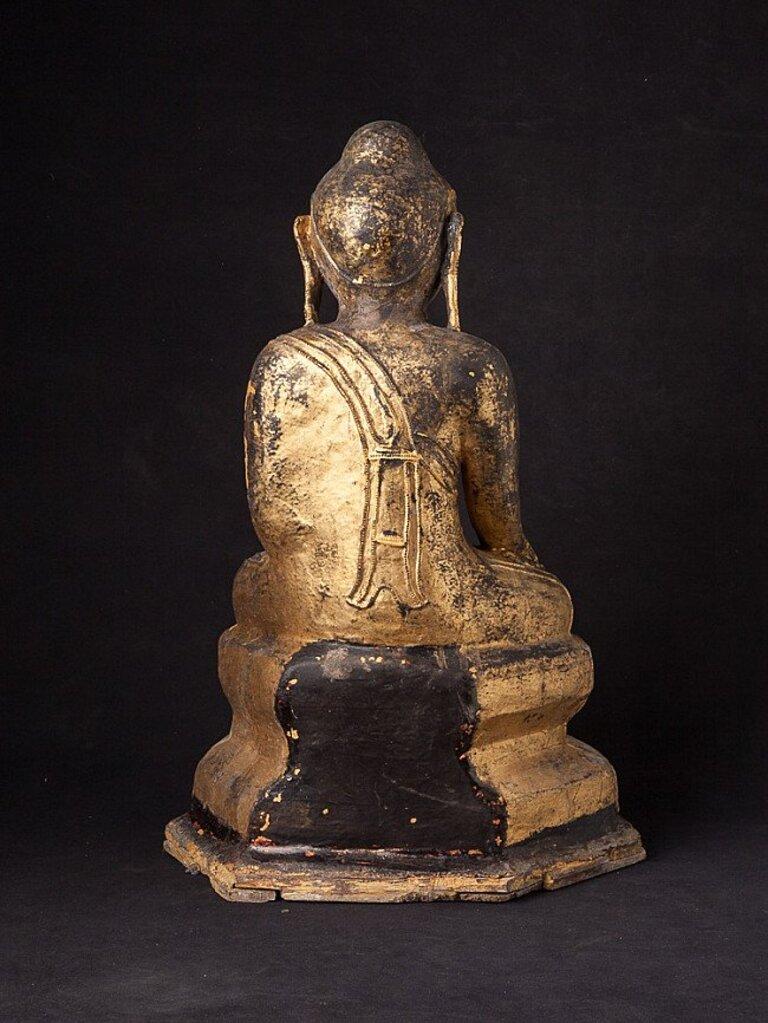 Antike burmesische Shan-Buddha-Statue aus Burma im Zustand „Gut“ im Angebot in DEVENTER, NL