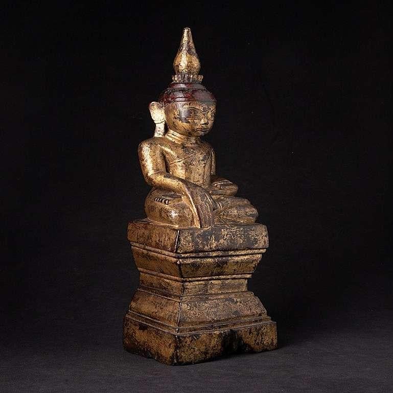 Ancienne statue de Bouddha birman Shan de Birmanie en vente 1
