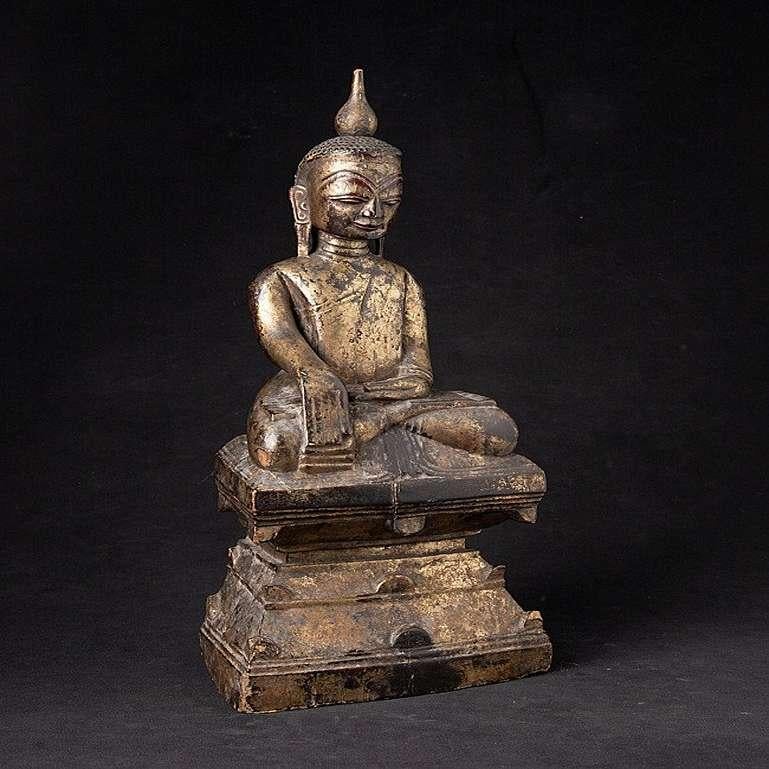 Antique Burmese Shan Buddha Statue from Burma For Sale 1