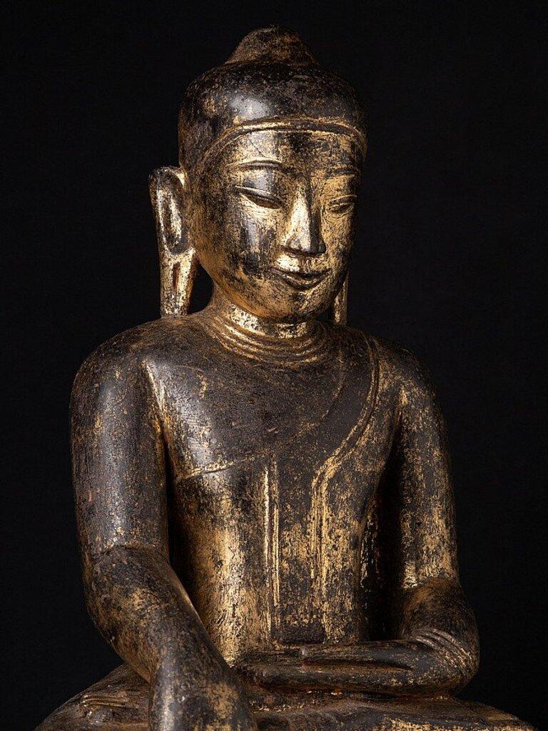 Antike burmesische Shan-Buddha-Statue aus Burma im Angebot 1