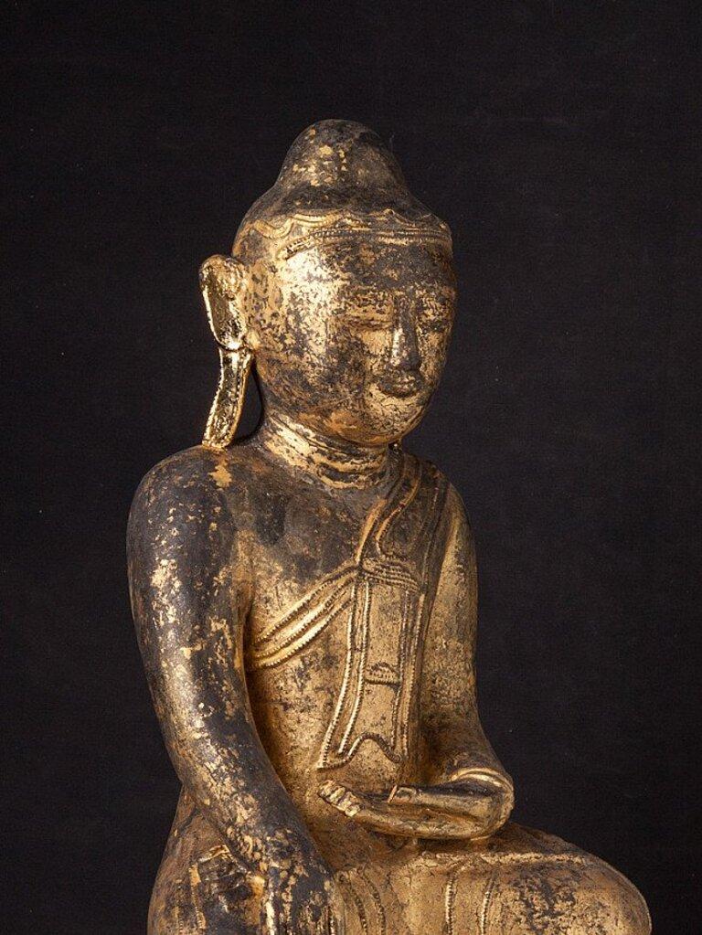 Statue ancienne du Bouddha birman Shan de Birmanie en vente 2