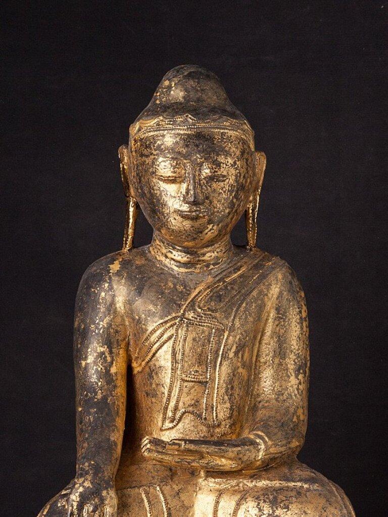 Antike burmesische Shan-Buddha-Statue aus Burma im Angebot 2