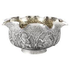 Antique Burmese Silver Bowl, Circa 1880