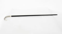 Antique Burmese Silver Ebonised Walking Stick Cane 91cm/36inches 19th Century