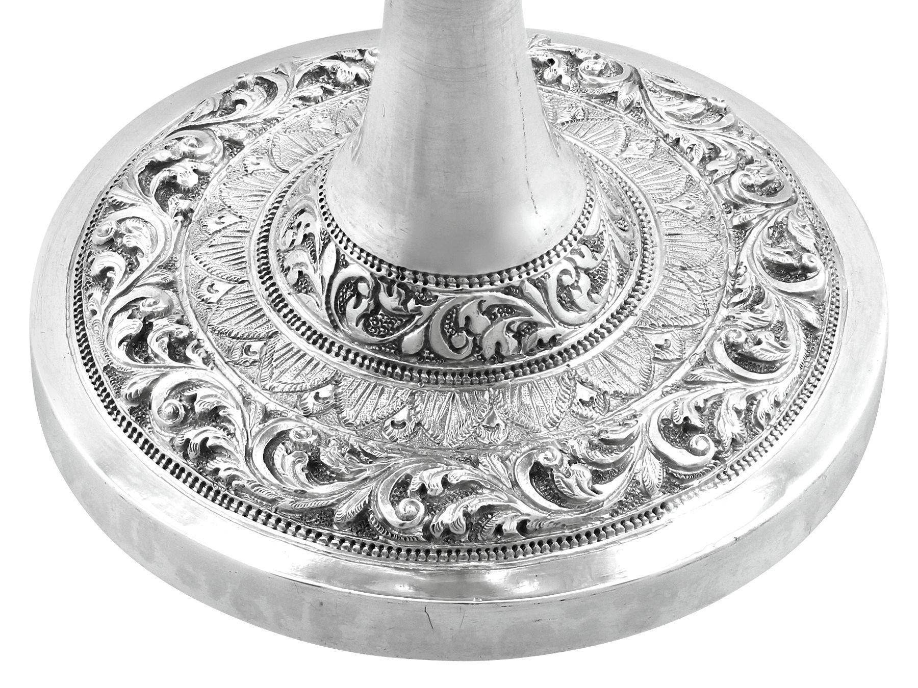Antique Burmese Silver Goblet Circa 1908 2